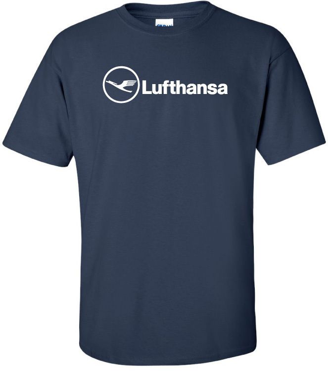 Lufthansa Vintage Logo German Airline T Shirt  