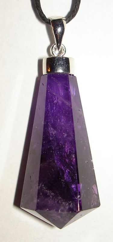 AMETHYST Vogel Crystal Wand Pendant   Healing Stone  