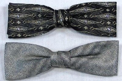 Lot 16 Vintage Clip On Bow Ties 50s 60s Mad Men Style Slimline  