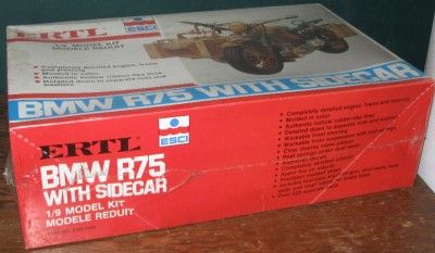 BMW R75 w Sidecar ERTL MILITARY motorcycle MODEL SEALED  