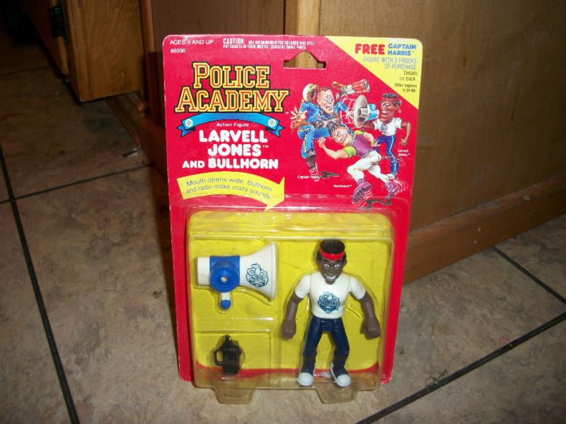 1989 KENNER  POLICE ACADEMY  LARVELL JONES W/ BULLHORN  