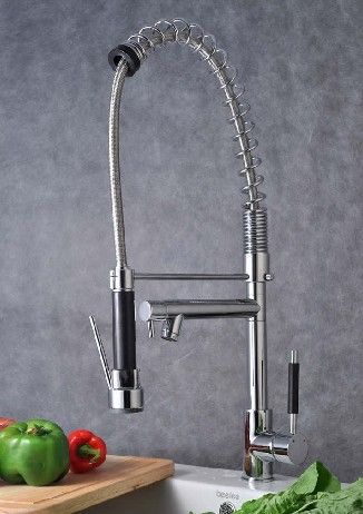   Pull Out Swivel Spout Kitchen Faucet Chrome Mixer Tap 3004  