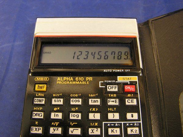 Taschenrechner alt MBO alpha 610 PR calculator  