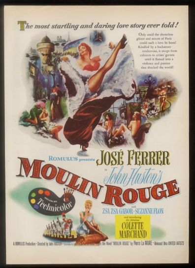 1953 Jose Ferrer Moulin Rouge movie promo print ad  