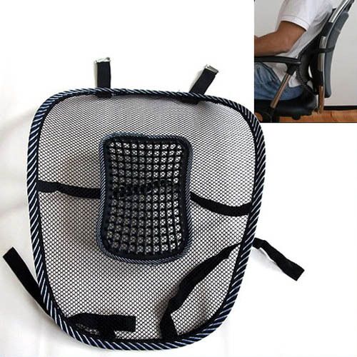   Massage Back Lumbar Support Mesh Ventilate Cushion Pad Black  