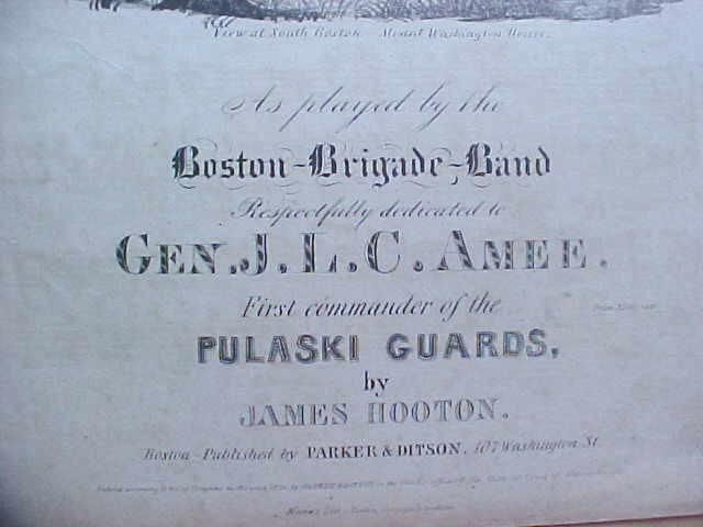 SHEET MUSIC 1836 PULASKI QUICK STEP BY JAMES HOOTON  