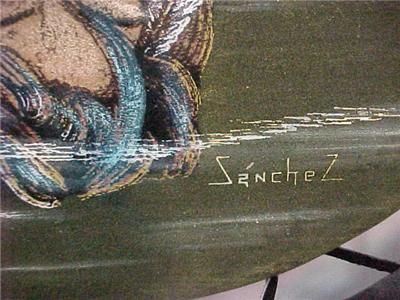 NATIVE AMERICAN INDIAN HAND PAINTED SHIELD SANCHEZ