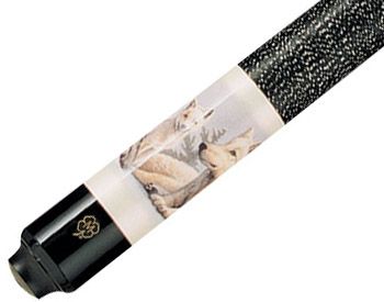   M2WW White Wolves (Arctic Wolf) Pool/Billiards Cue Stick & Case  