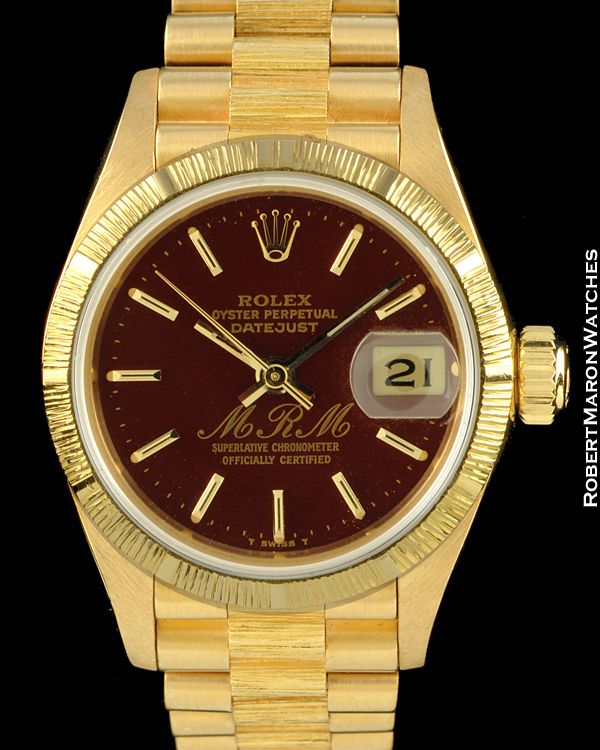 ROLEX DATEJUST 18K VAN CLEEF & ARPELS 69278 ENAMEL DIAL  