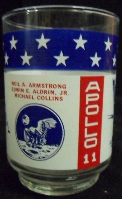 Man On The Moon Apollo 11 Glass Neil Armstrong Buzz  