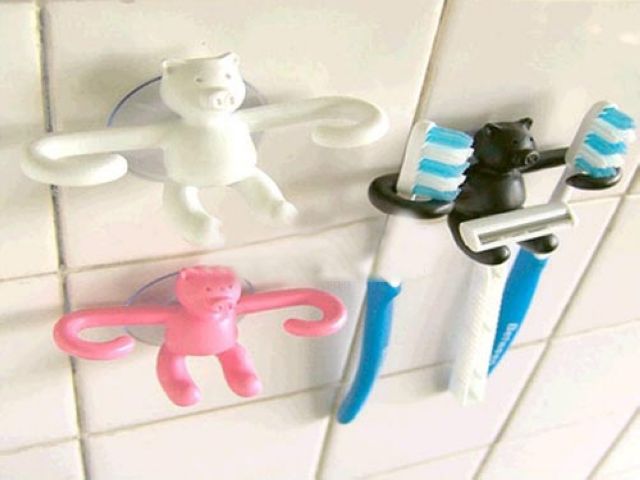 Cute Pig Style Toothbrush Holder Toothbrush/Razor Stand  