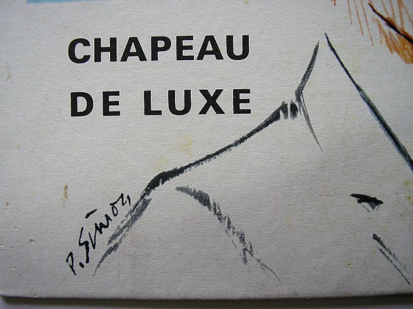 CHAPEAUX FLECHET BRUN en carton.Dimensions 25 cm x 18,5 cm. Années 