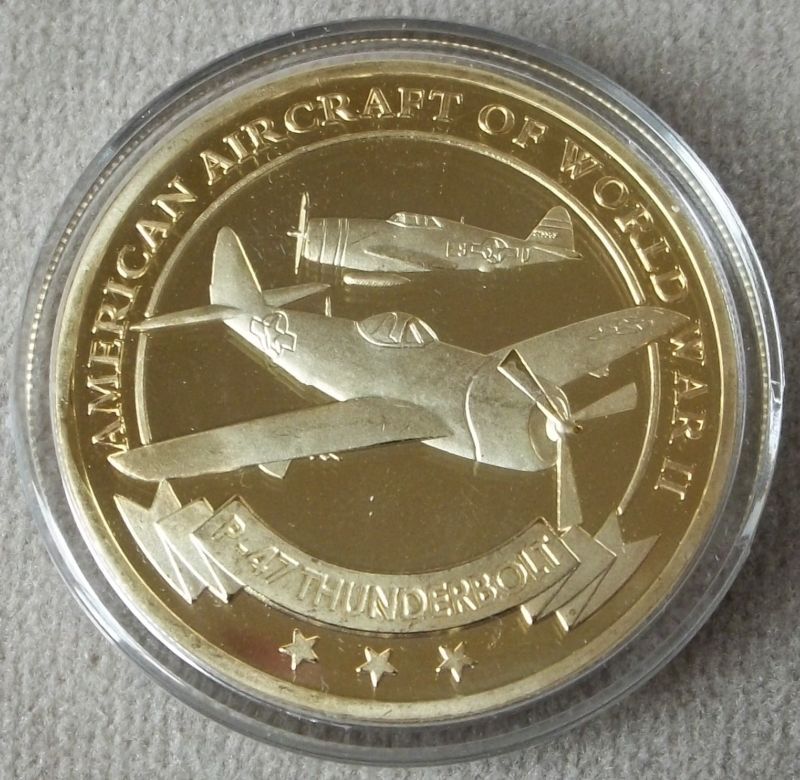 United States Air Corps P 47 Thunderbolt Challenge Coin  