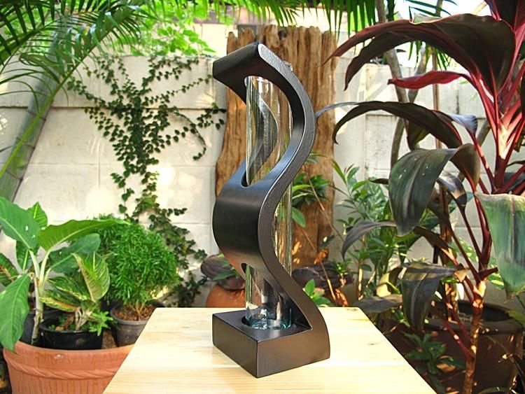   Modern Mango Wood Vase Home Decor / Garden Decor Gift From Thailand