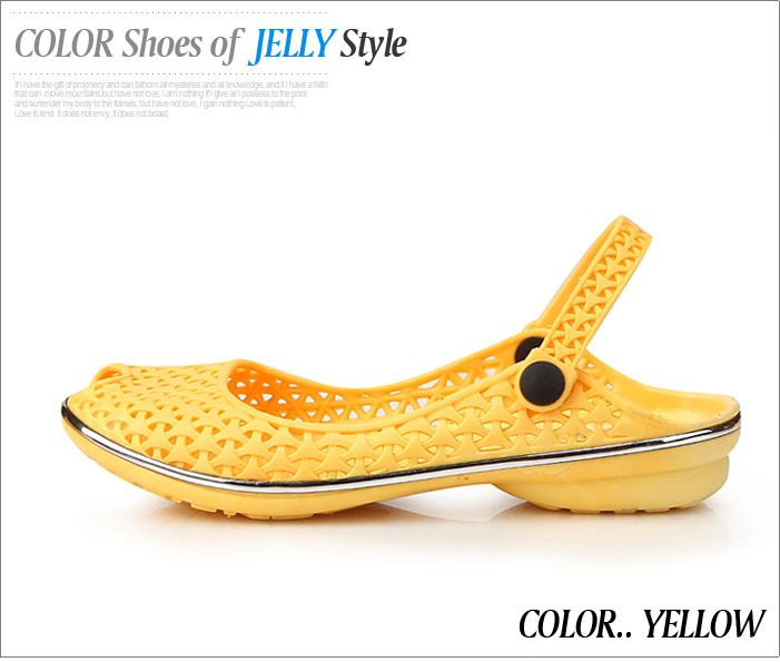 Pretty Slip On Jelly Beach Summer Girls Sandals Shoes  