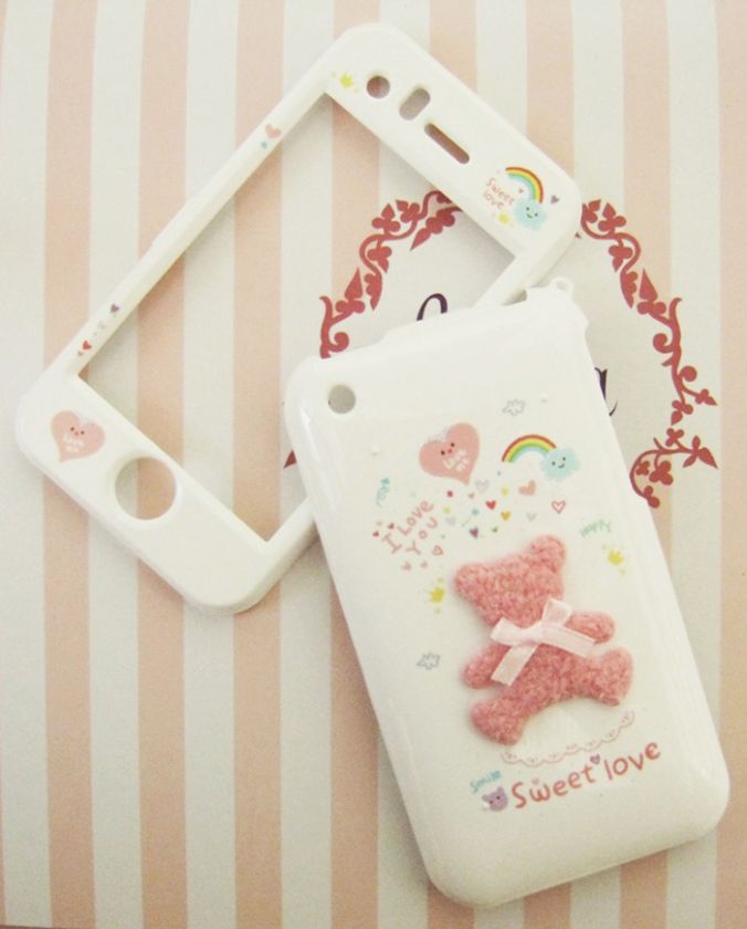 APPLE IPHONE 3G/3GS Hard Plastic Case BEAR For Couple  