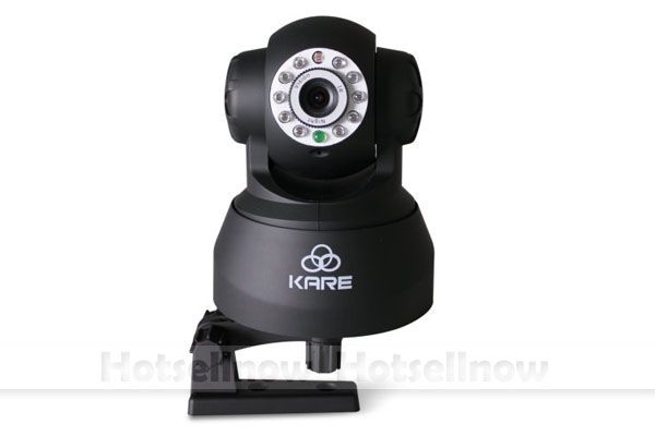 Kare Black Indoor Wireless Wifi IP Camera COMS Night Vision Network 