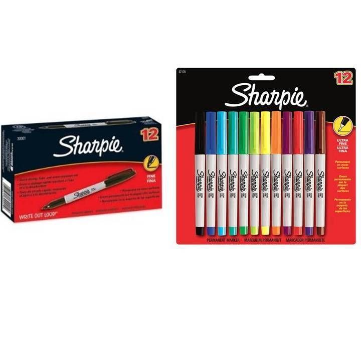 Sharpie Value Pack 12 Fine Black + 12 Ultrafine Asst  