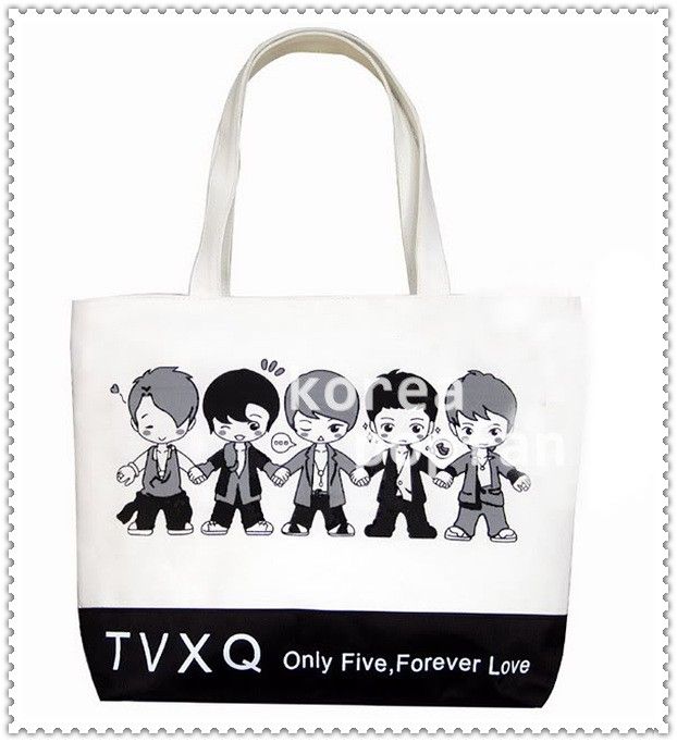 TVXQ DBSK Tohoshinki Only five Forever love KPOP CARTOON CANVAS BAG 