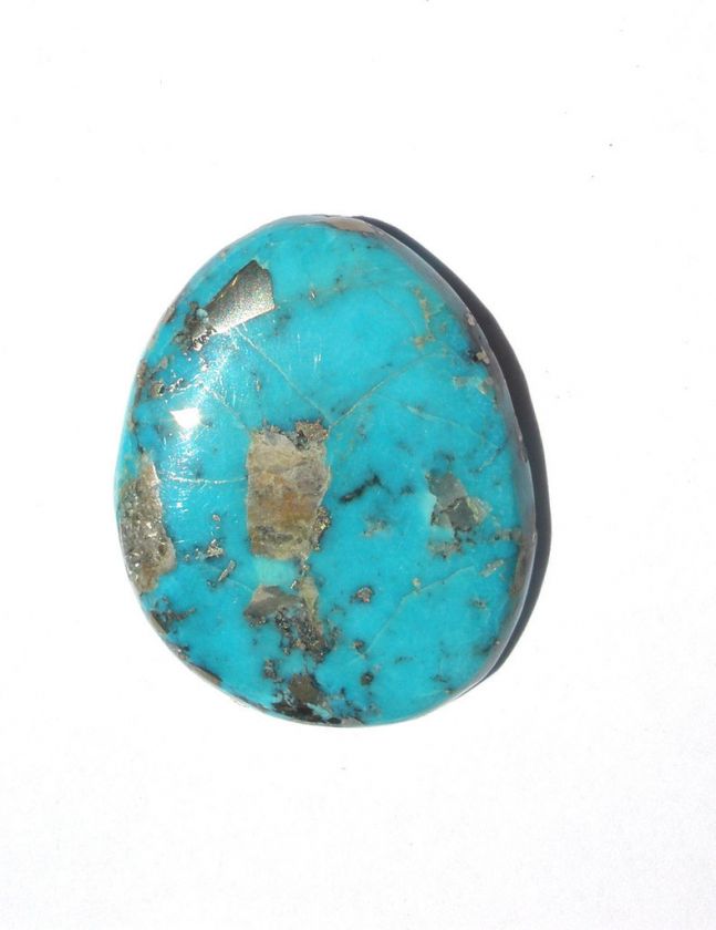 Big Morenci turquoise cabochon Arizona USA pyrite  