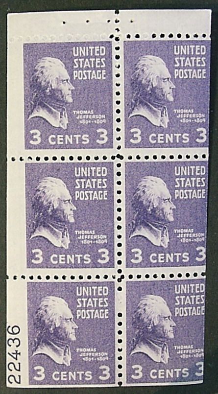 807a Miscut Error Booklet Pane W/ 100% Plate#22436 MNH  