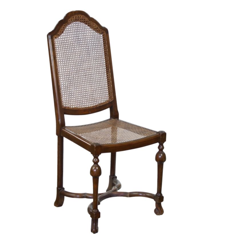 For Restoration Walnut Cane Bergere Vintage Chair x  