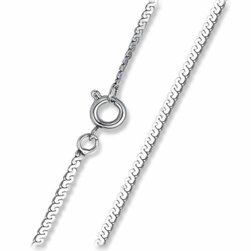 Stainless Steel Necklace for Ladies with Twisted Flattened Links 2 mm 