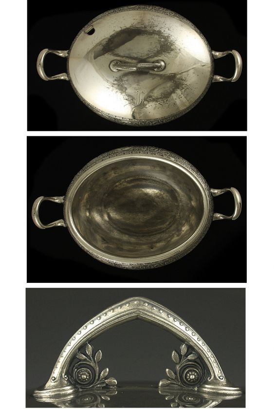 ROGERS & BROTHER ASSYRIAN HEAD PATTERN SILVER TUREEN  