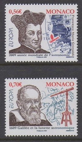 Monaco 2009 Europa Astronomy Gallileo VF MNH (2546 7)  