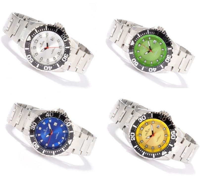   Steel Bracelet 44mm Dial 20 ATM Date Watch Choice of 4 Colors  