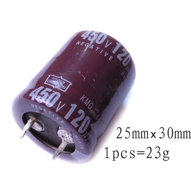 450V 120uf Electrolytic Capacitor Radial 25x30mm x 1pc  