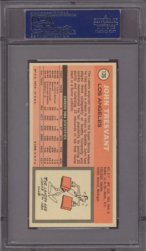 1970 Topps #126 John Tresvant Lakers PSA 8 *269749  