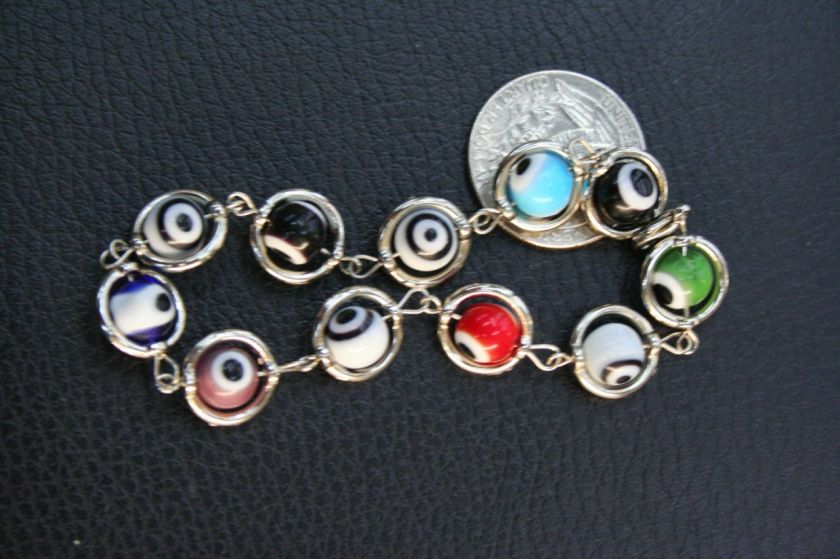 TURKISH TRADITIONAL EVIL EVE STONE LOVELY BRACELET ATS  