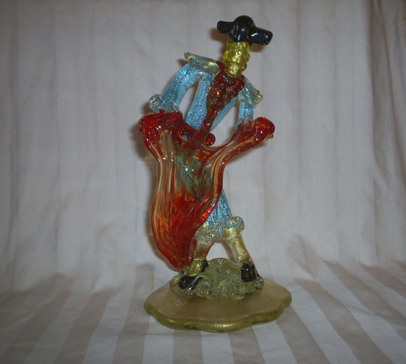 Rare Barovier & Toso Matador Murano Art Glass Figurine Male Italian 