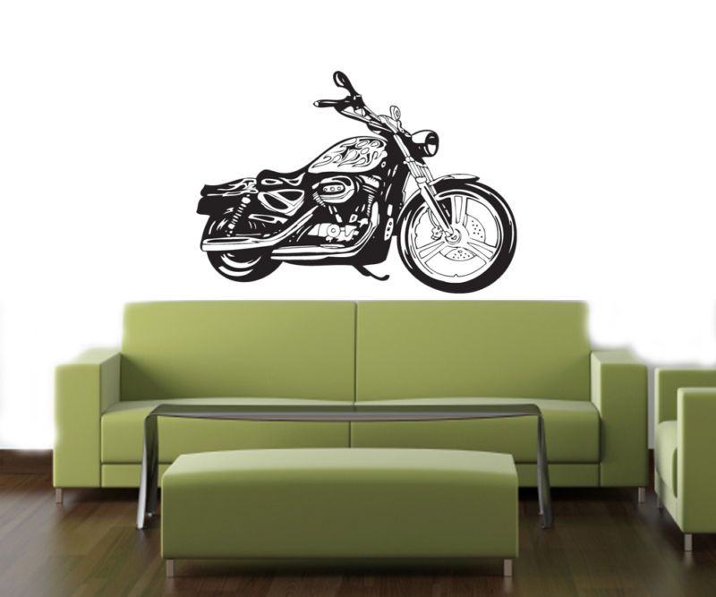 BIKE CHOPPER HARLEY VIKING ART Vinyl Decal Sticker B40  