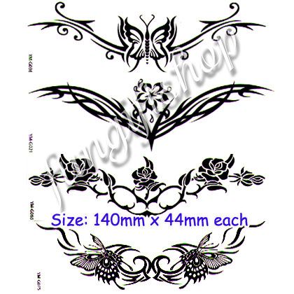 Temporary Tattoo Removable Body Art(10sheet)fluorescent  