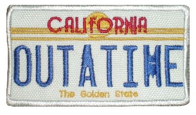 Back to the Future Delorean Plate Embroider Patch McFly  