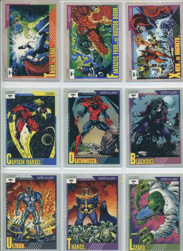 LOT 592 MARVEL COMIC TRADING CARDS 1990 1991 1992 P017  