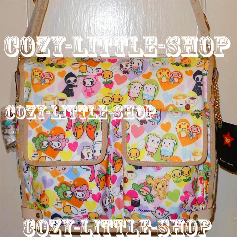 NWT LeSportsac TOKIDOKI LAMORE *CAMPEGGIO* Messenger Bag~LAMORE~ A 