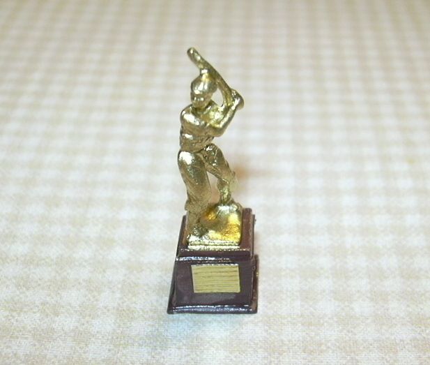 Baseball Guy Trophy DOLLHOUSE Miniatures 1/12  