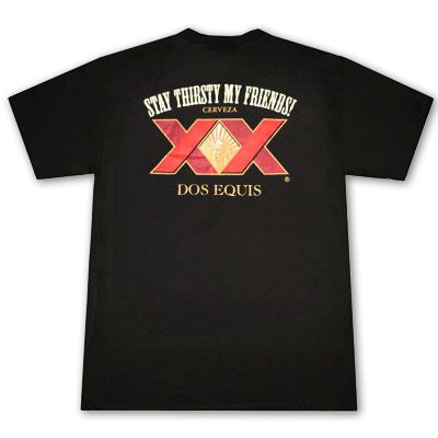 Dos Equis Stay Thirsty My Friends Black Graphic Tee Shirt  