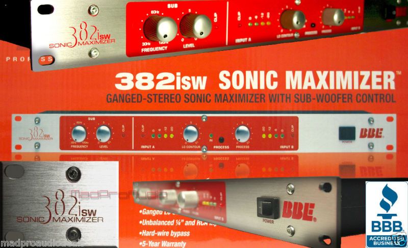 BBE 382ISW SONIC MAXIMIZER SIGNAL PROCESSOR 382I SW SUB  