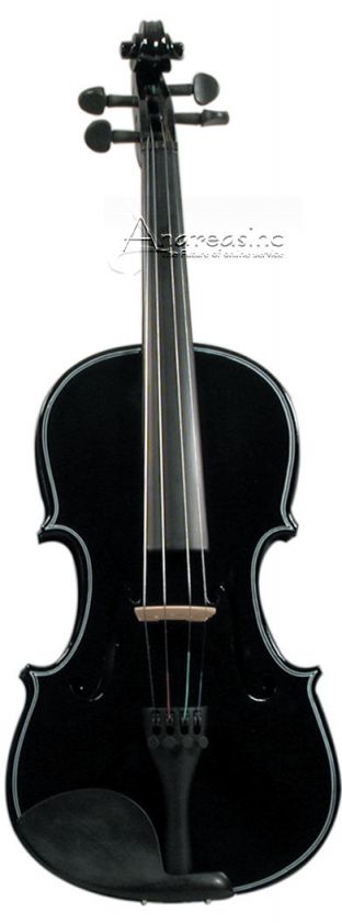 FULL 4/4 SIZE BEGINNER BLACK VIOLIN Student w/ CASE  