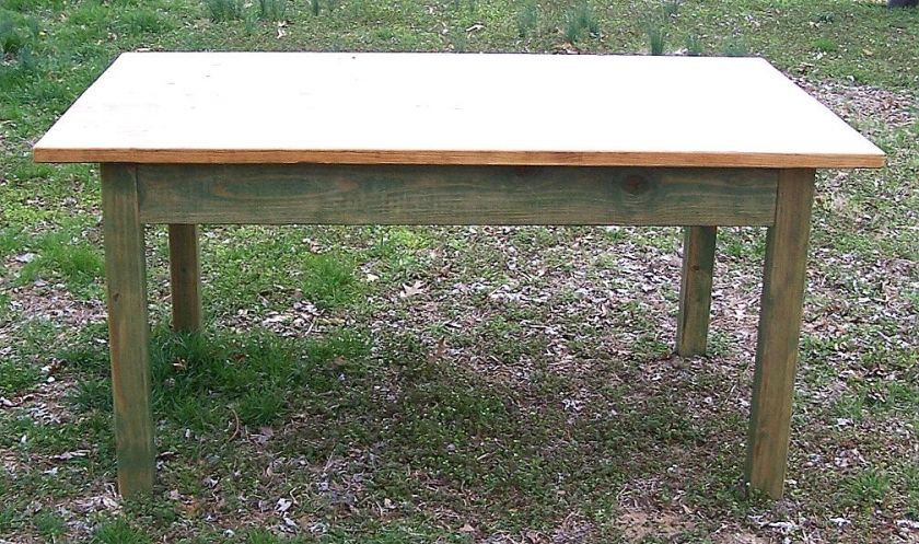 rustic primitive country pine farm table built to size  