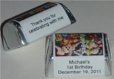 30 THE MUPPETS BIRTHDAY PARTY PERSONALIZED NUGGET CANDY WRAPPER LABELS 