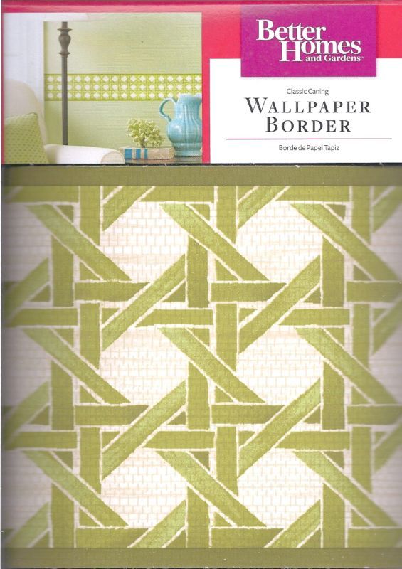 Green Bamboo Sticks Classic Caning Wall Paper Borders  