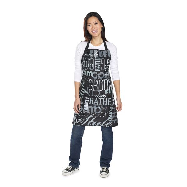   DOG GROOMERS WATERPROOF Graffiti Print APRON Bib Hair Resistant  