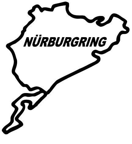 Nurburgring BIG 9 track sticker Decal BMW EVO A4 S4 A3  