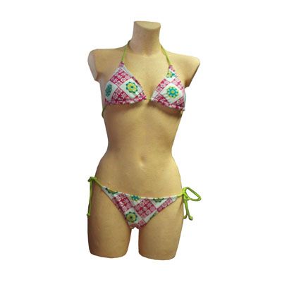 BILLABONG Reversible Bikini Pink Lime Green Swimsuit  