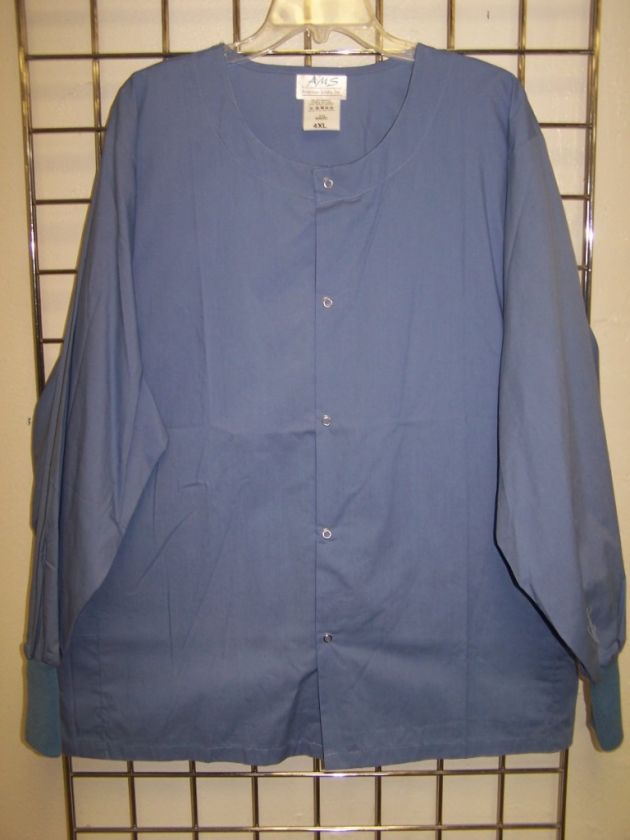 NEW Plus Size Medical Uniform SNAP Front Scrub Warmup Jacket 3X 5X 8 